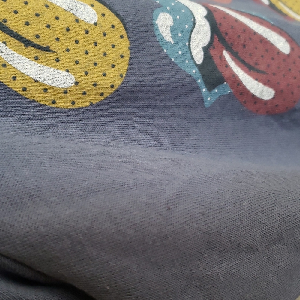 The Rolling Stones Crew Neck Sweatshirt Blue Size Medium NWOT NEW - Picture 3 of 5